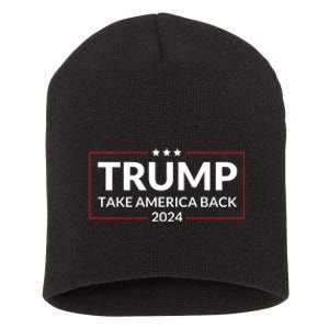 Donald Trump 2024 Take America Back USA United States Short Acrylic Beanie