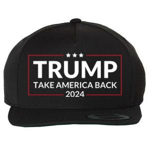 Donald Trump 2024 Take America Back USA United States Wool Snapback Cap