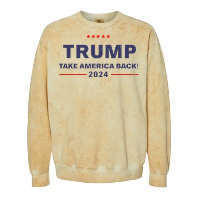 Donald Trump 2024 Take America Back Election The Return Colorblast Crewneck Sweatshirt