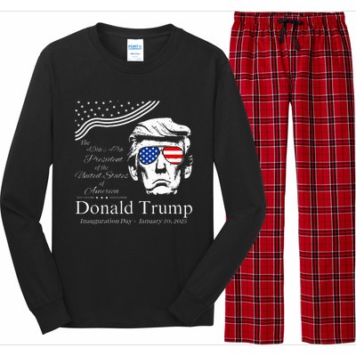 Donald Trump 2024 45th & 47th President Inauguration Day Long Sleeve Pajama Set