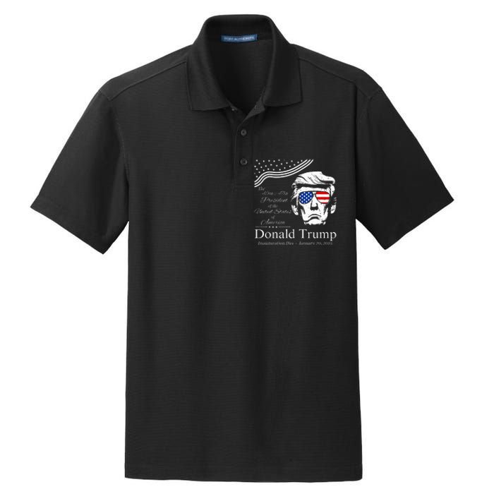 Donald Trump 2024 45th & 47th President Inauguration Day Dry Zone Grid Polo