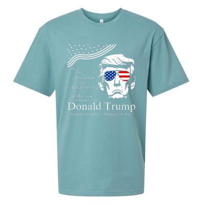 Donald Trump 2024 45th & 47th President Inauguration Day Sueded Cloud Jersey T-Shirt