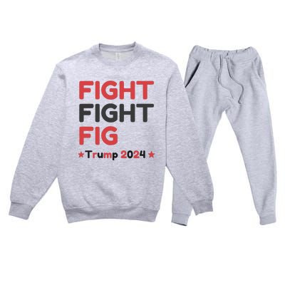 Donald Trump 2024 Trump Fight President Election Premium Crewneck Sweatsuit Set