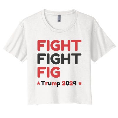 Donald Trump 2024 Trump Fight President Election Women's Crop Top Tee