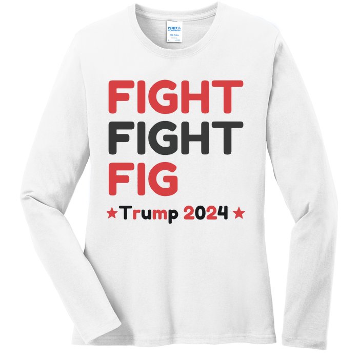 Donald Trump 2024 Trump Fight President Election Ladies Long Sleeve Shirt