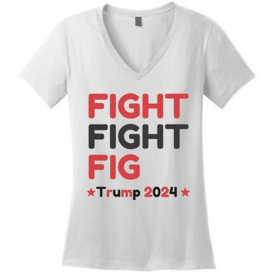 Donald Trump 2024 Trump Fight President Election Women's V-Neck T-Shirt