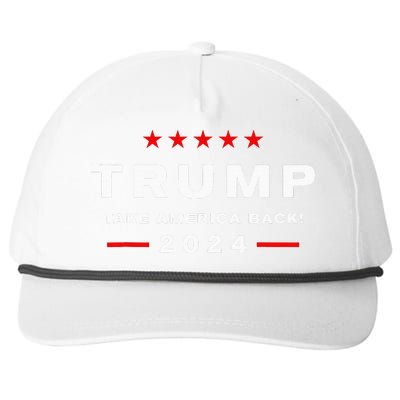 Donald Trump 2024 Take America Back Election Snapback Five-Panel Rope Hat