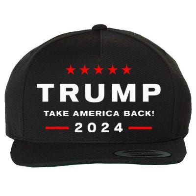 Donald Trump 2024 Take America Back Election Wool Snapback Cap