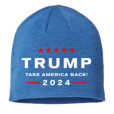 Donald Trump 2024 Take America Back Election Sustainable Beanie