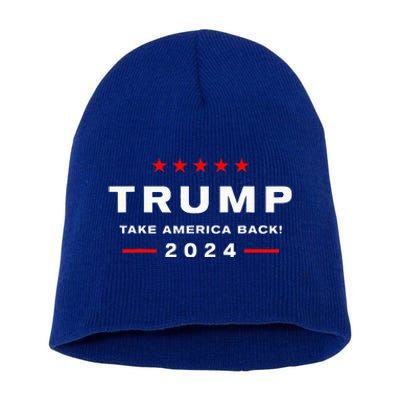 Donald Trump 2024 Take America Back Election Short Acrylic Beanie