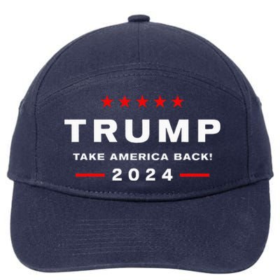 Donald Trump 2024 Take America Back Election 7-Panel Snapback Hat