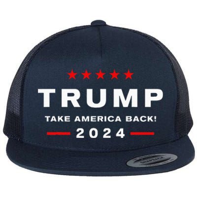 Donald Trump 2024 Take America Back Election Flat Bill Trucker Hat