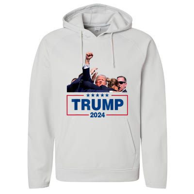 Donald Trump 2024 Survived Shot At Election Rally Performance Fleece Hoodie