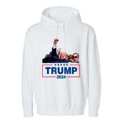 Donald Trump 2024 Survived Shot At Election Rally Garment-Dyed Fleece Hoodie