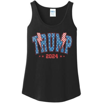 Donald Trump 2024 Take America Back Pro Trump President Maga Ladies Essential Tank