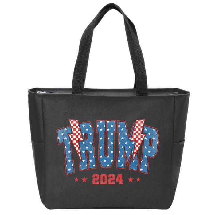 Donald Trump 2024 Take America Back Pro Trump President Maga Zip Tote Bag