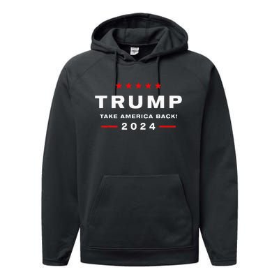 Donald Trump 2024 Take America Back Election The Return Performance Fleece Hoodie