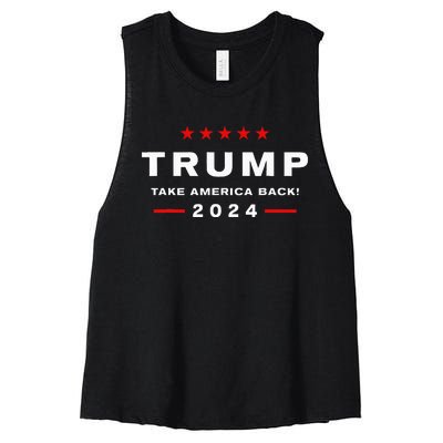 Donald Trump 2024 Take America Back Election The Return Women's Racerback Cropped Tank