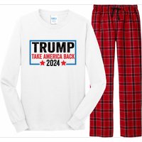 Donald Trump 2024 Take America Back Donald Trump 2024 Long Sleeve Pajama Set