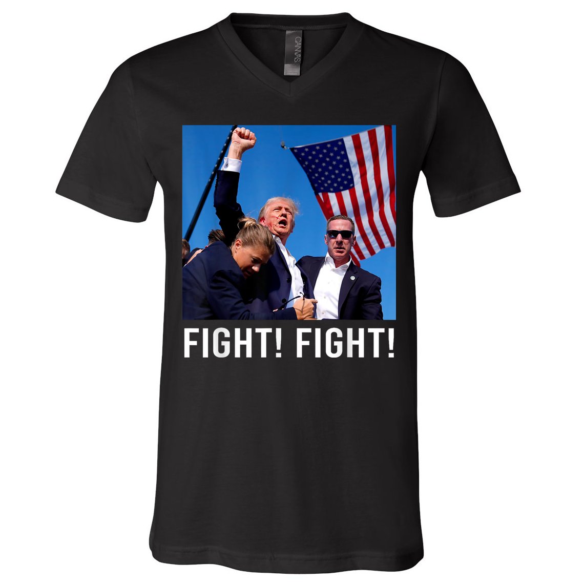Donald Trump 2024 Survived Shot At Election Rally V-Neck T-Shirt