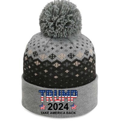 Donald Trump 2024 Take America Back The Baniff Cuffed Pom Beanie