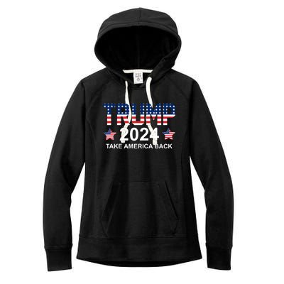 Donald Trump 2024 Take America Back Women's Fleece Hoodie