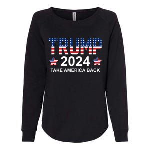 Donald Trump 2024 Take America Back Womens California Wash Sweatshirt