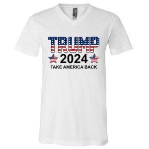 Donald Trump 2024 Take America Back V-Neck T-Shirt