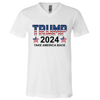 Donald Trump 2024 Take America Back V-Neck T-Shirt