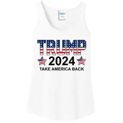 Donald Trump 2024 Take America Back Ladies Essential Tank