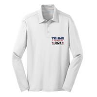 Donald Trump 2024 Take America Back Silk Touch Performance Long Sleeve Polo