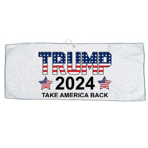 Donald Trump 2024 Take America Back Large Microfiber Waffle Golf Towel