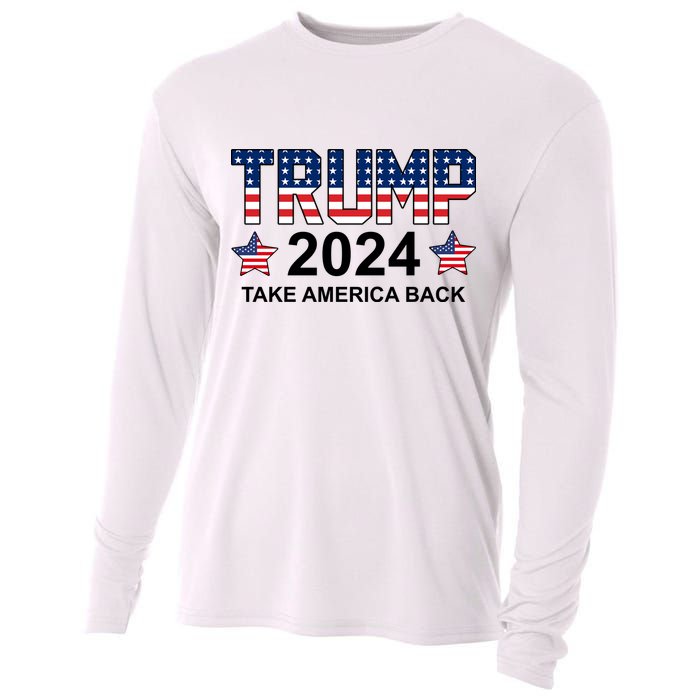 Donald Trump 2024 Take America Back Cooling Performance Long Sleeve Crew