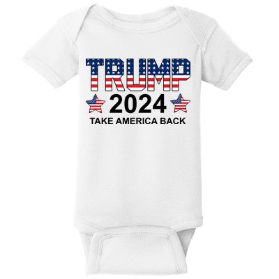 Donald Trump 2024 Take America Back Baby Bodysuit