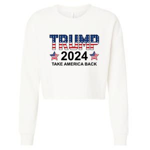 Donald Trump 2024 Take America Back Cropped Pullover Crew