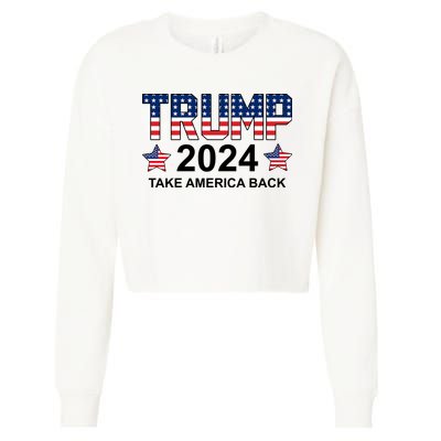 Donald Trump 2024 Take America Back Cropped Pullover Crew