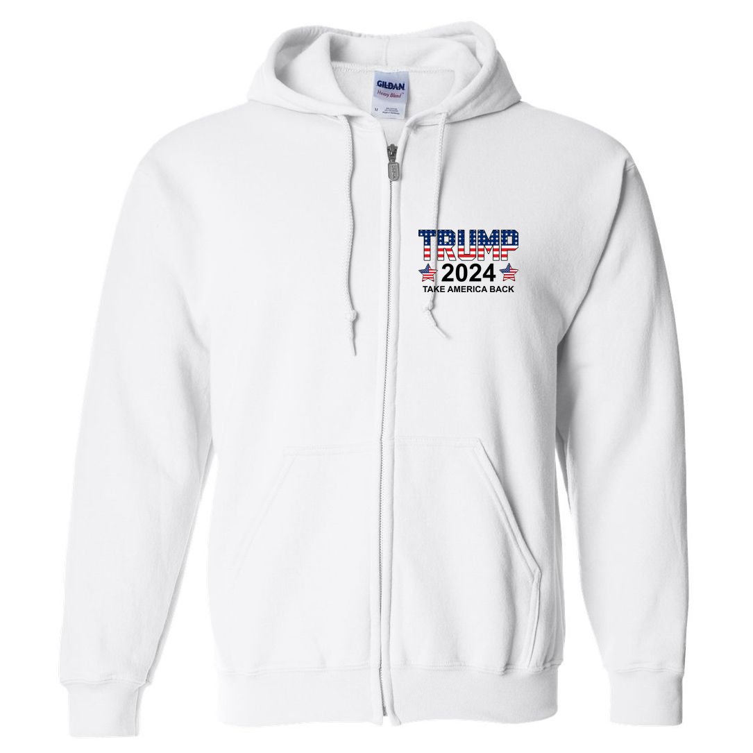 Donald Trump 2024 Take America Back Full Zip Hoodie