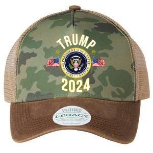 Donald Trump 2024 Presidential Seal Legacy Tie Dye Trucker Hat