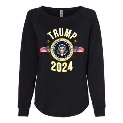 Donald Trump 2024 Presidential Seal Womens California Wash Sweatshirt