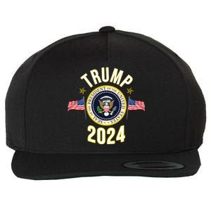 Donald Trump 2024 Presidential Seal Wool Snapback Cap