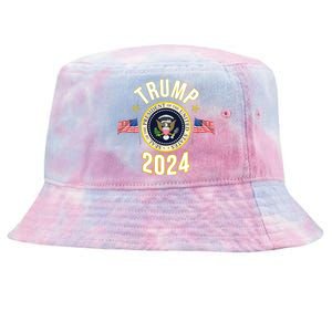 Donald Trump 2024 Presidential Seal Tie-Dyed Bucket Hat