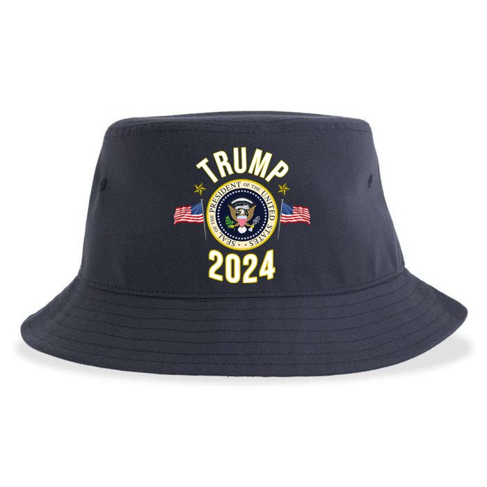 Donald Trump 2024 Presidential Seal Sustainable Bucket Hat