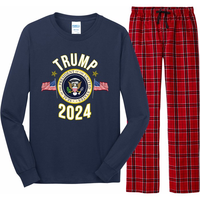 Donald Trump 2024 Presidential Seal Long Sleeve Pajama Set