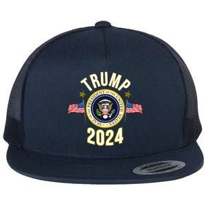 Donald Trump 2024 Presidential Seal Flat Bill Trucker Hat