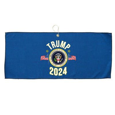 Donald Trump 2024 Presidential Seal Large Microfiber Waffle Golf Towel