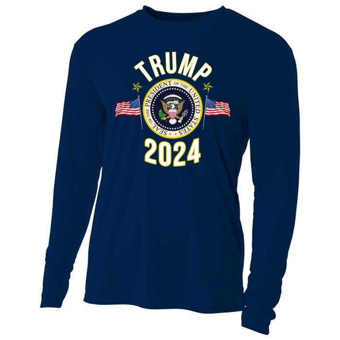 Donald Trump 2024 Presidential Seal Cooling Performance Long Sleeve Crew