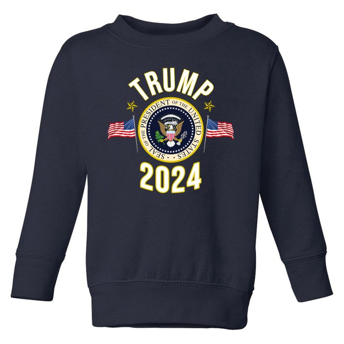 Donald Trump 2024 Presidential Seal Toddler Sweatshirt