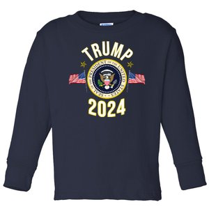 Donald Trump 2024 Presidential Seal Toddler Long Sleeve Shirt