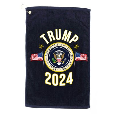 Donald Trump 2024 Presidential Seal Platinum Collection Golf Towel