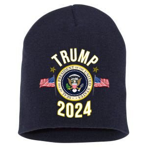 Donald Trump 2024 Presidential Seal Short Acrylic Beanie